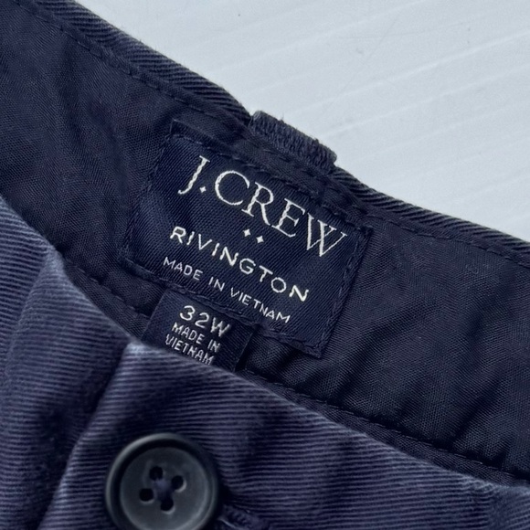 J. Crew Rivington Dark Blue Flat Front Men's Shorts - Picture 6 of 6